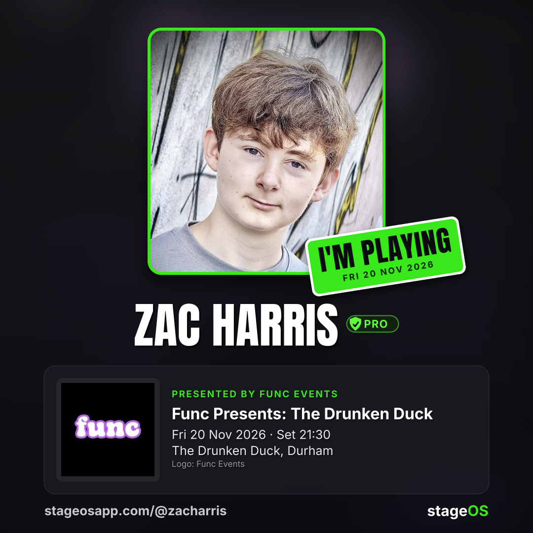 Zac Harris — I'm playing Func Presents: The Drunken Duck