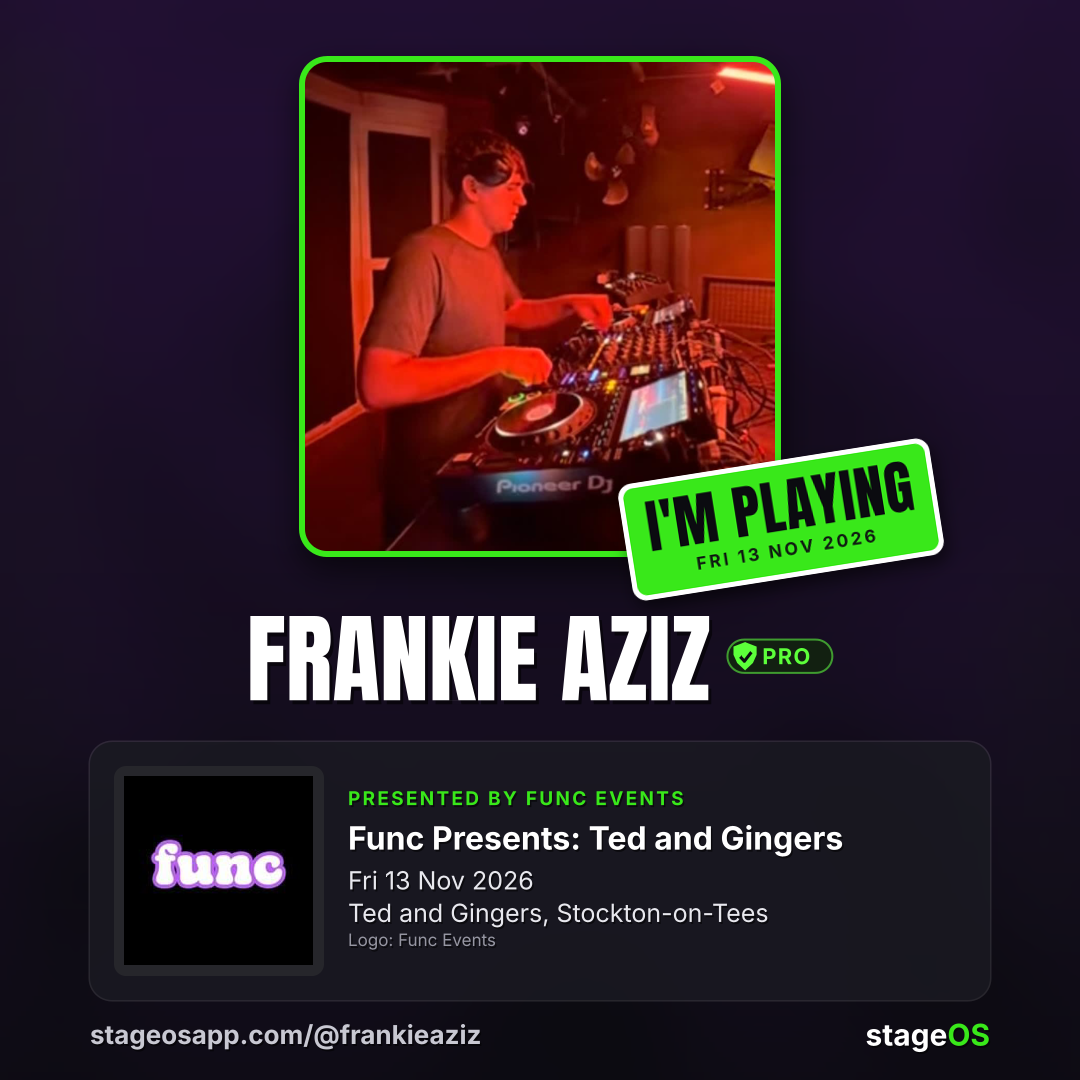 Frankie Aziz — I'm playing Func Presents: Ted and Gingers