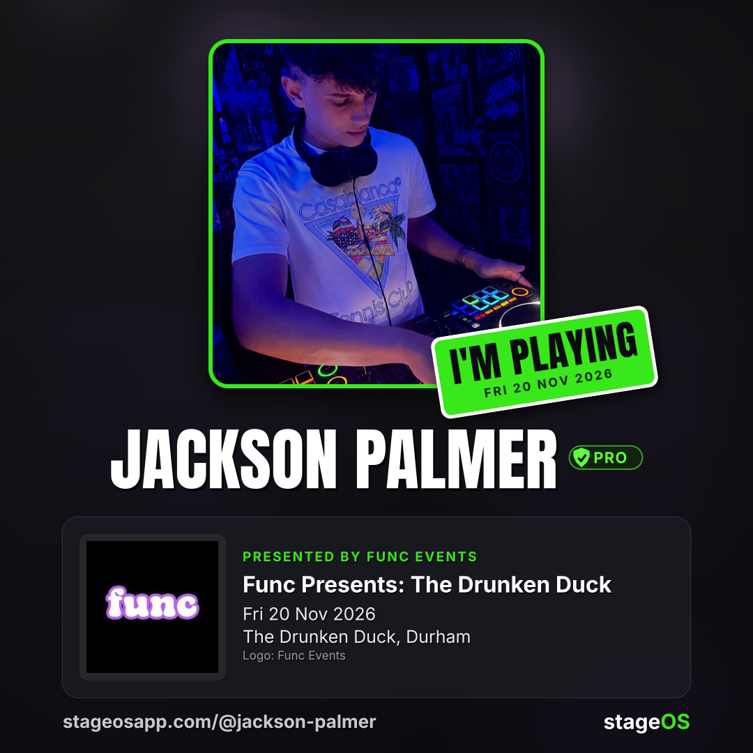 Jackson Palmer — I'm playing Func Presents: The Drunken Duck